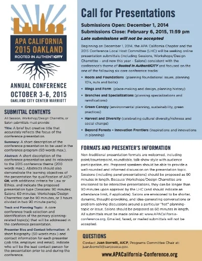 American Planning Association Call for Presentations