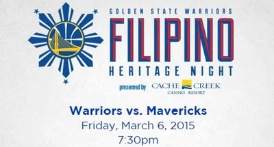 Tickets almost gone! March 6: Golden State Warriors' Filipino Heritage Night 2