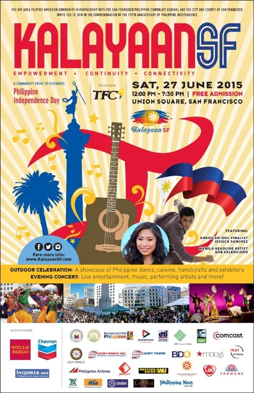 KALAYAAN SF: June 27 community event to celebrate Philippine Independence Day