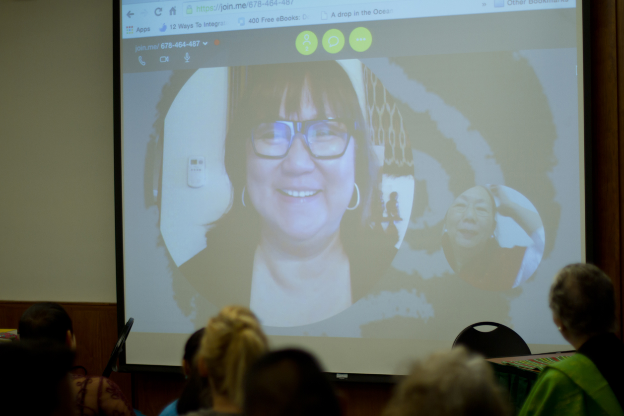 FWN CEO & Founder Marily Mondejar joined in for a video conference call.