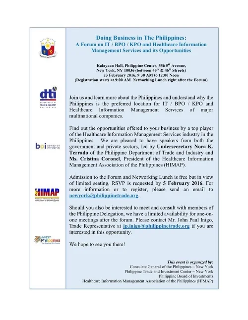 Nora Terrado (Global FWN100™ '14), Philippines Undersecretary for the Department of Trade & Industry (DTI) In the U.S. to Promote BPO and IT Services