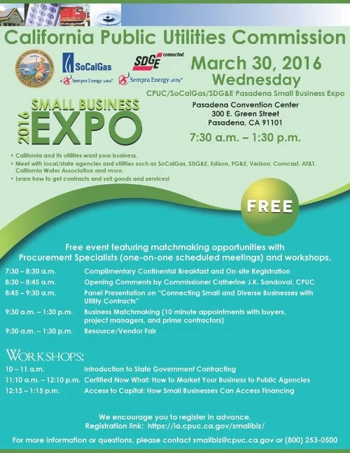 Calling All California Small Business Owners: Meet Contacts at 2016 Small Business Expo