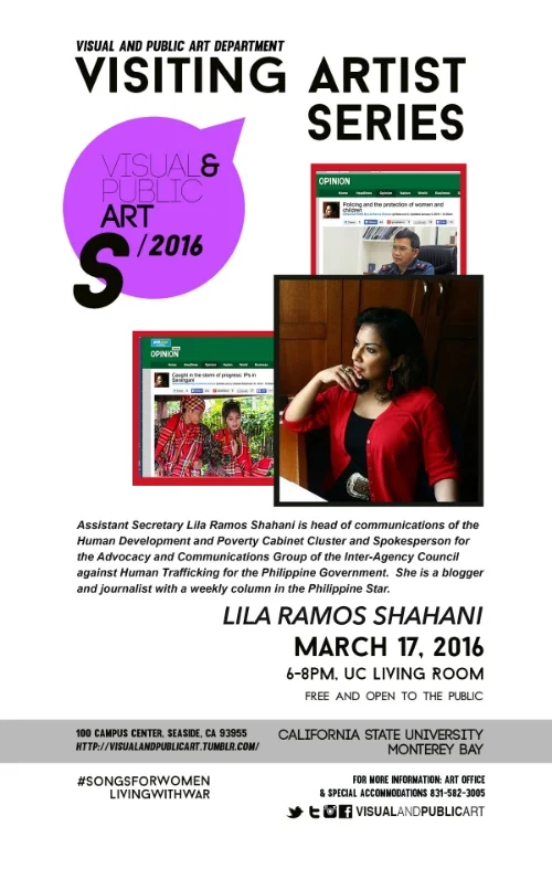 Philippine Assistant Secretary Lila Ramos Shahani Speaks on Human Trafficking at CSU Monterey