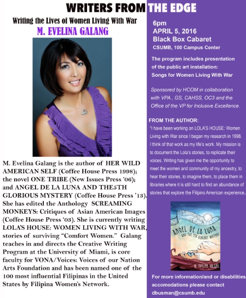 Women and War: Literary Event with Evelina Galang (Global FWN100™ '14)
