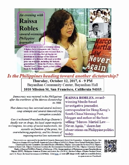 Upcoming Events and Actions of Filipino Advocates of Justice