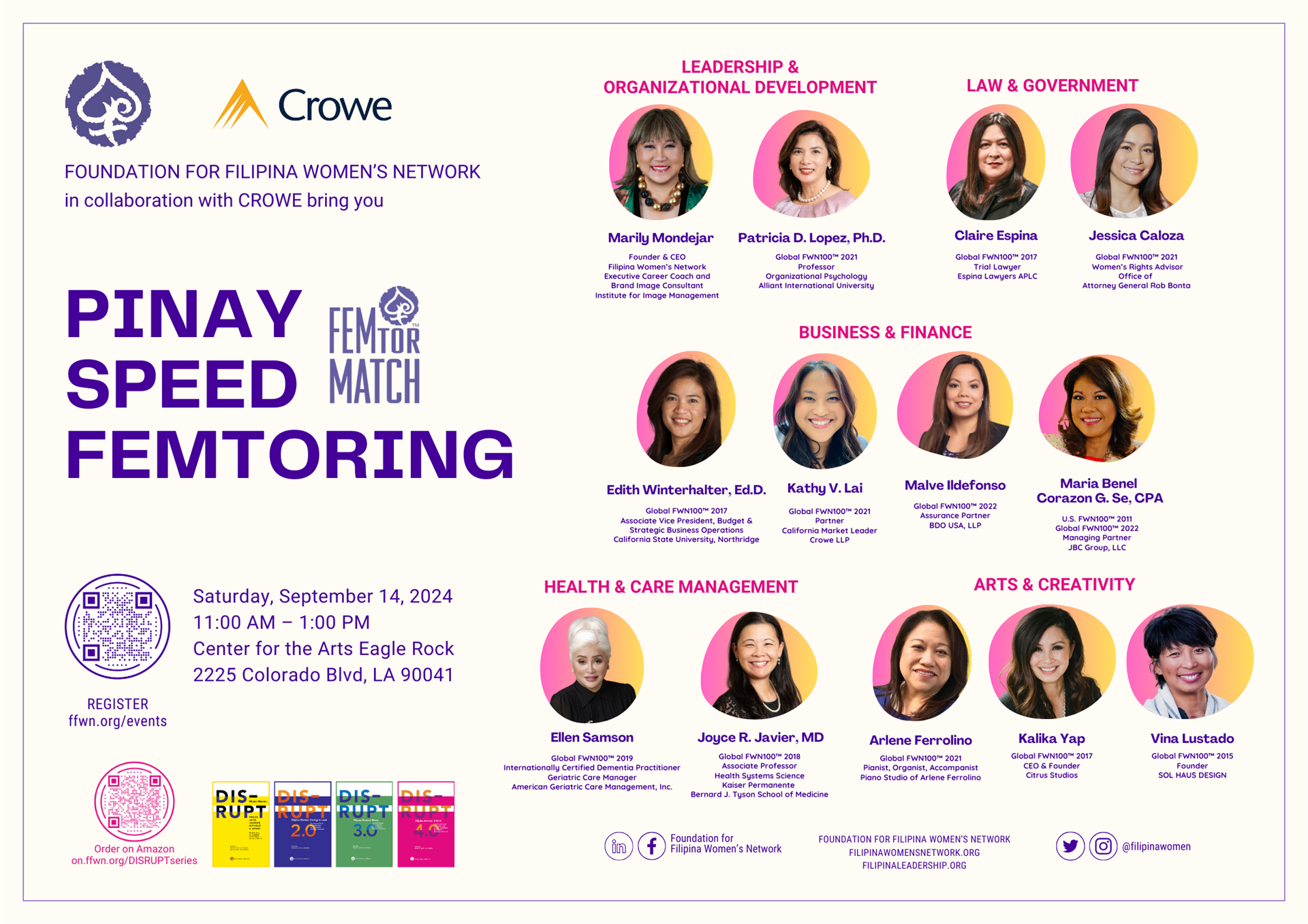 LEVEL UP YOUR CAREER! Pinay Speed Femtoring @ Eagle Rock, 09/14