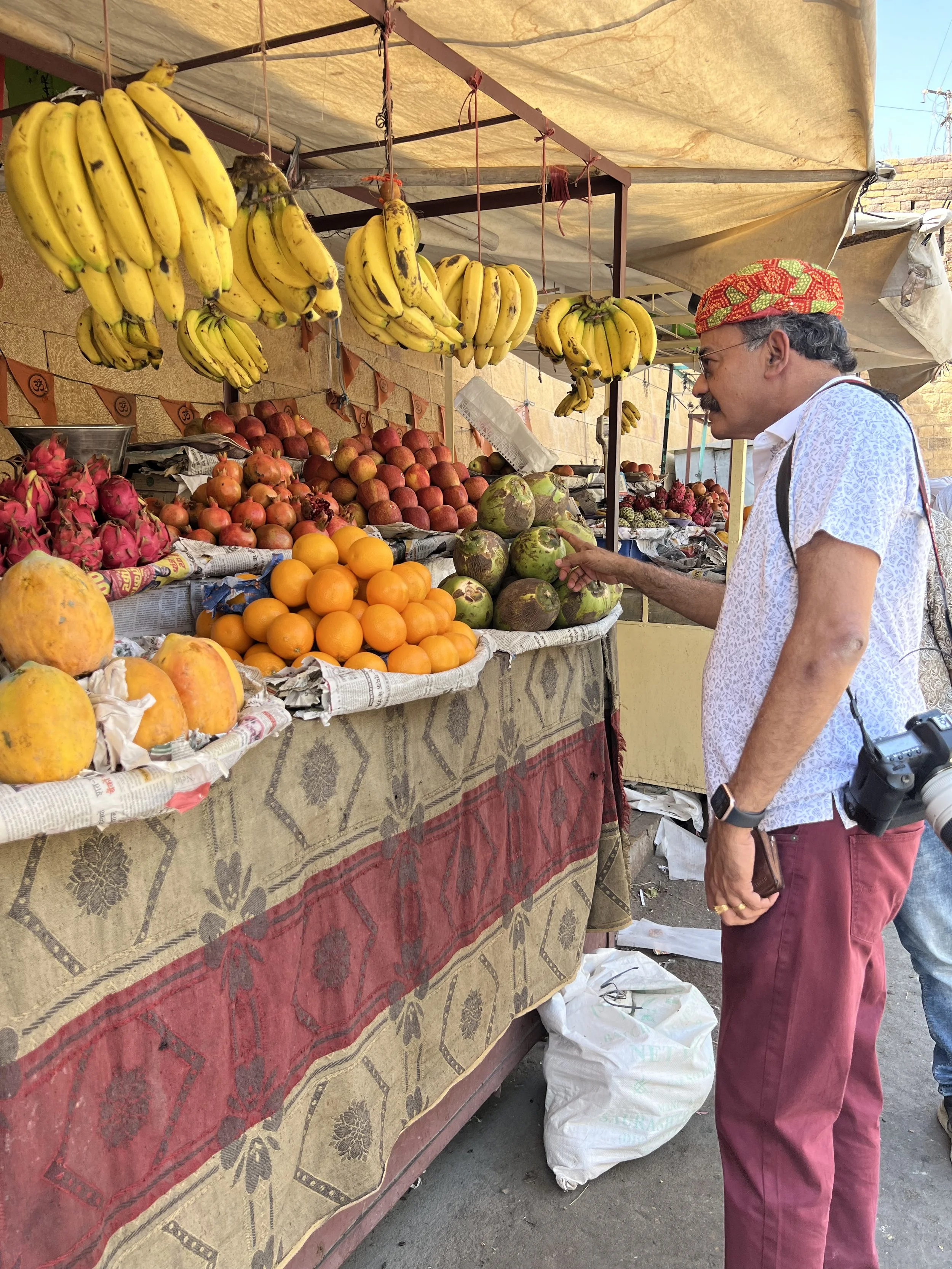 Chef K.N.Vinod checking out the market in Jaisalmer, Rajasthan, India