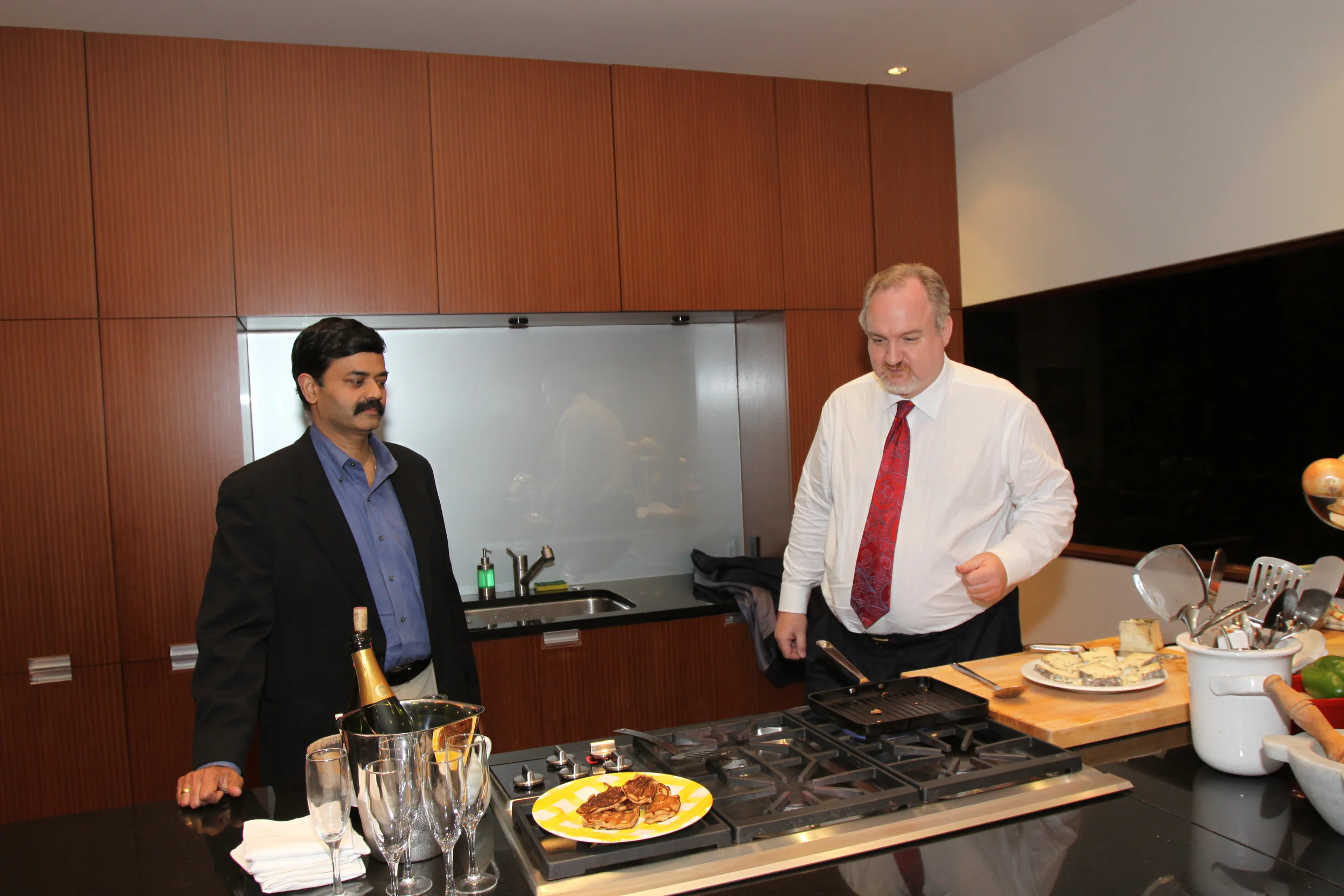 With Chef Art Smith at Chef Jose Andres's home