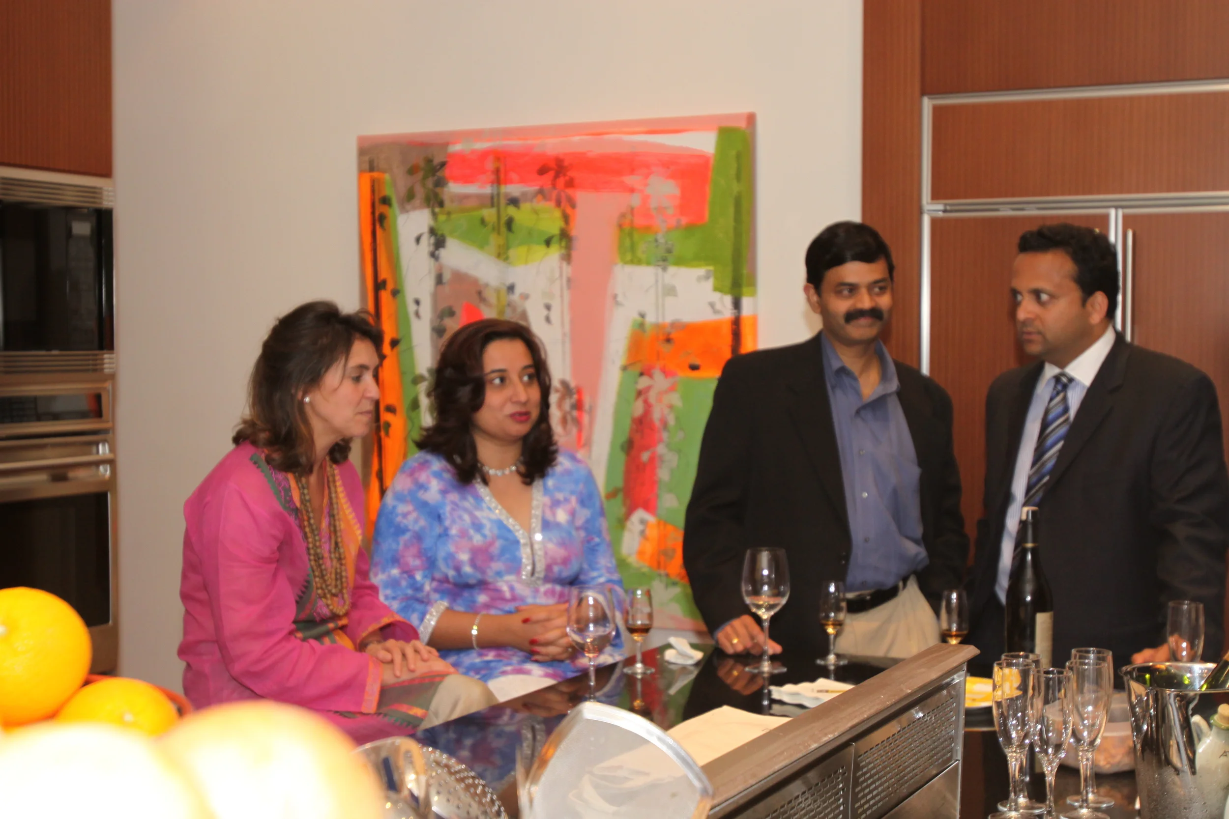 With Patricia Andres, Monica Bhide and Samir Bhide