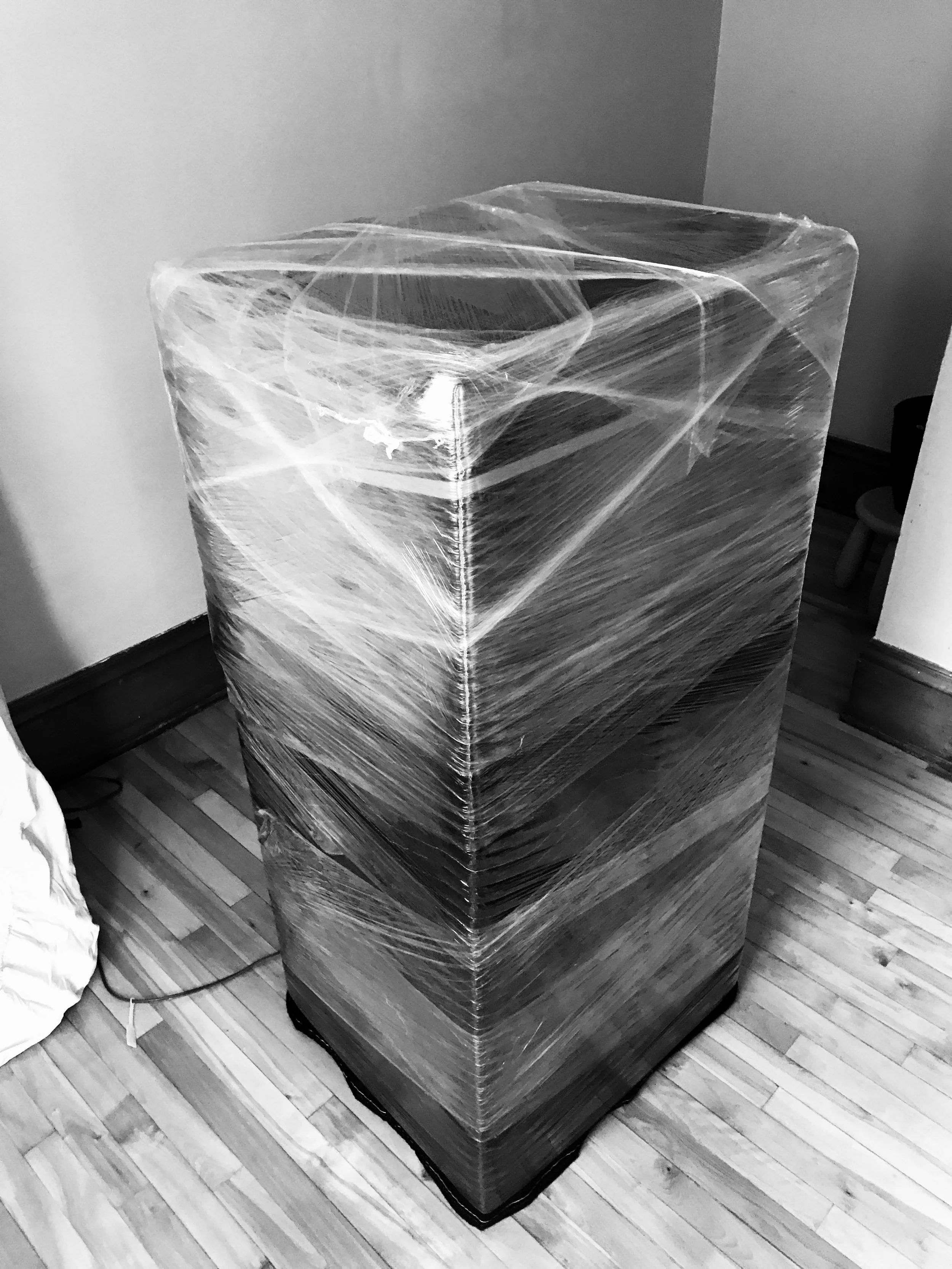 Step 3: Wrap it tight! This ensures that the pad doesn’t go anywhere while in transit.