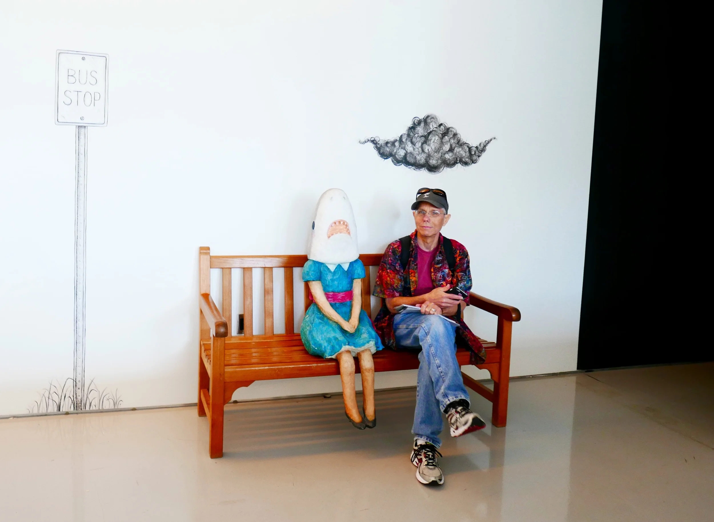 My Buddy, Jeff, with Shark Girl at the Contemporary Arts Museum in Cincinnati 