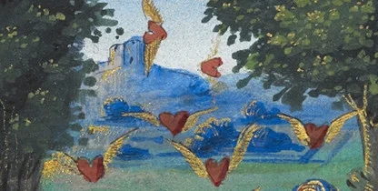 (Illustration: Section of an image from "The Book of Love" - 16th Century)