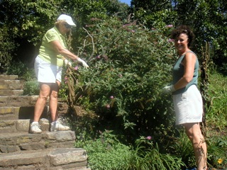 GCOG members working on the Butterfly Garden