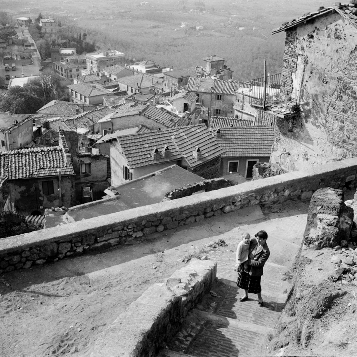 In Italy with son Jacob, 1951