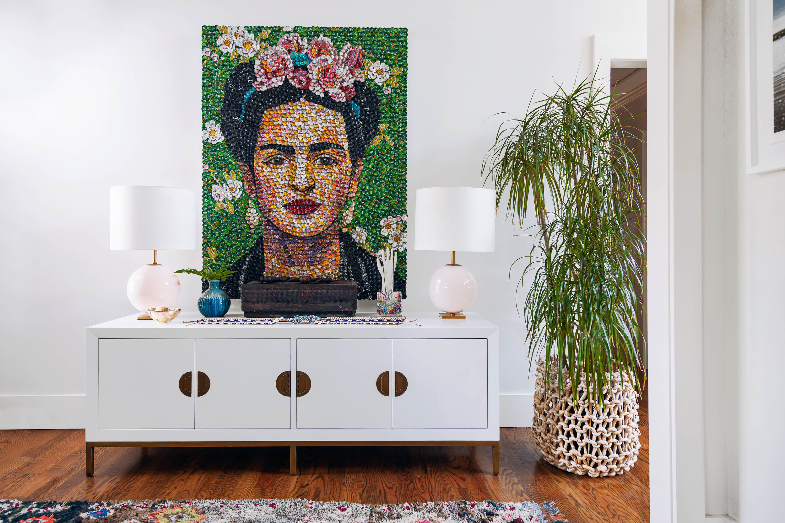 Frida-kahlo-bottle-cap-portrait-molly-b-right-artist