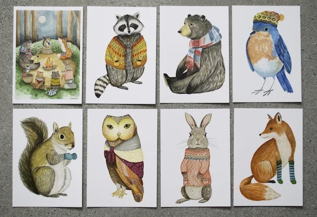 Postcard - Woodland Creatures.jpg