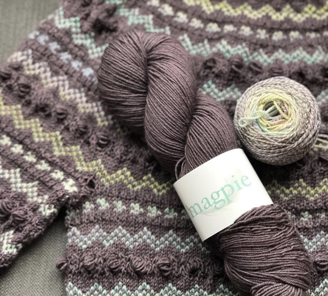 Magpie Fibers Domestic Fingering - Every Breath You Take Spincycle Dyed in the Wool - Cassiopeia @hillyholiday