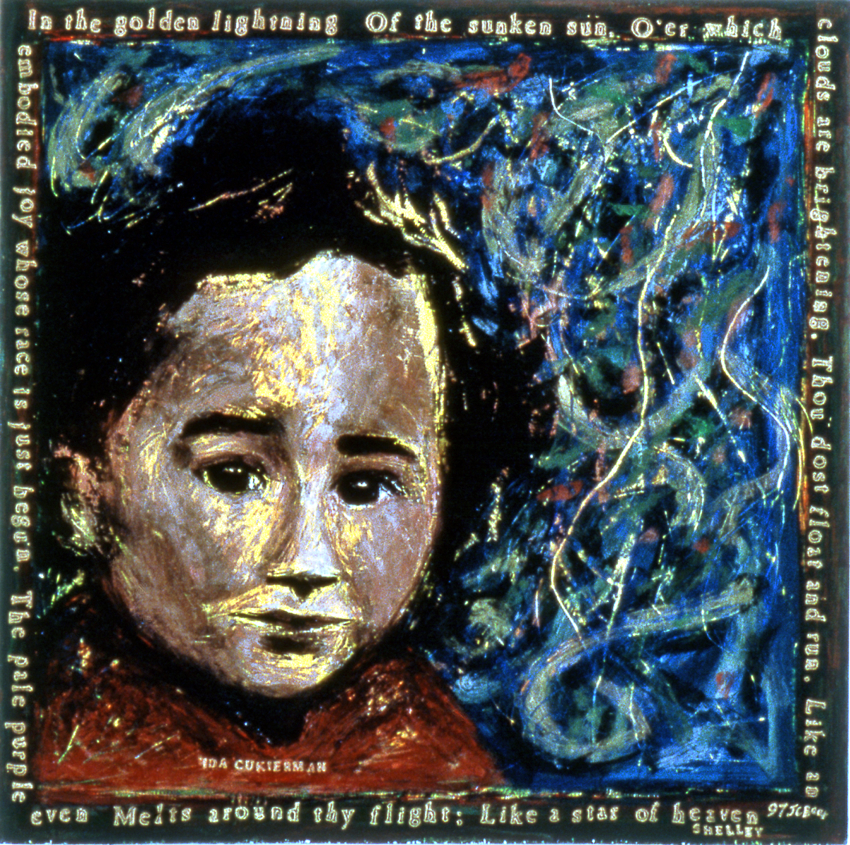 Agnes Lebovics, 2004, 23 ½ x 23 ½, acrylic on wood panel, Donated