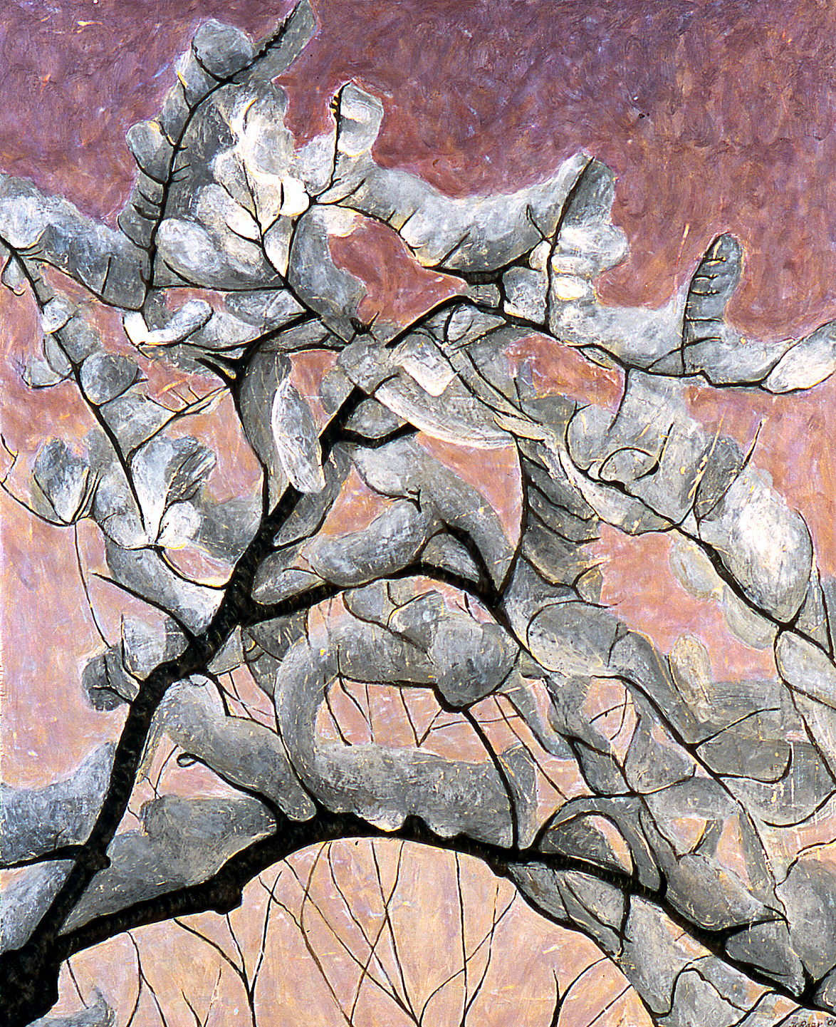 Dusk, VT, 2001, 38 ½ x 32, acrylic on wood panel, $2000