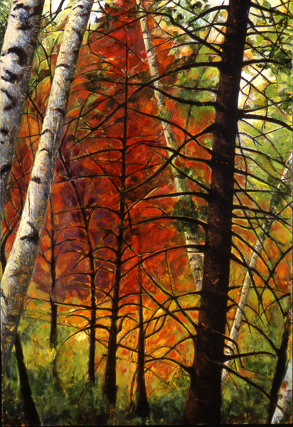 Lincoln Woods, MA, 2000, 43 ½ x 29 ¾, acrylic on wood panel, $2500 
