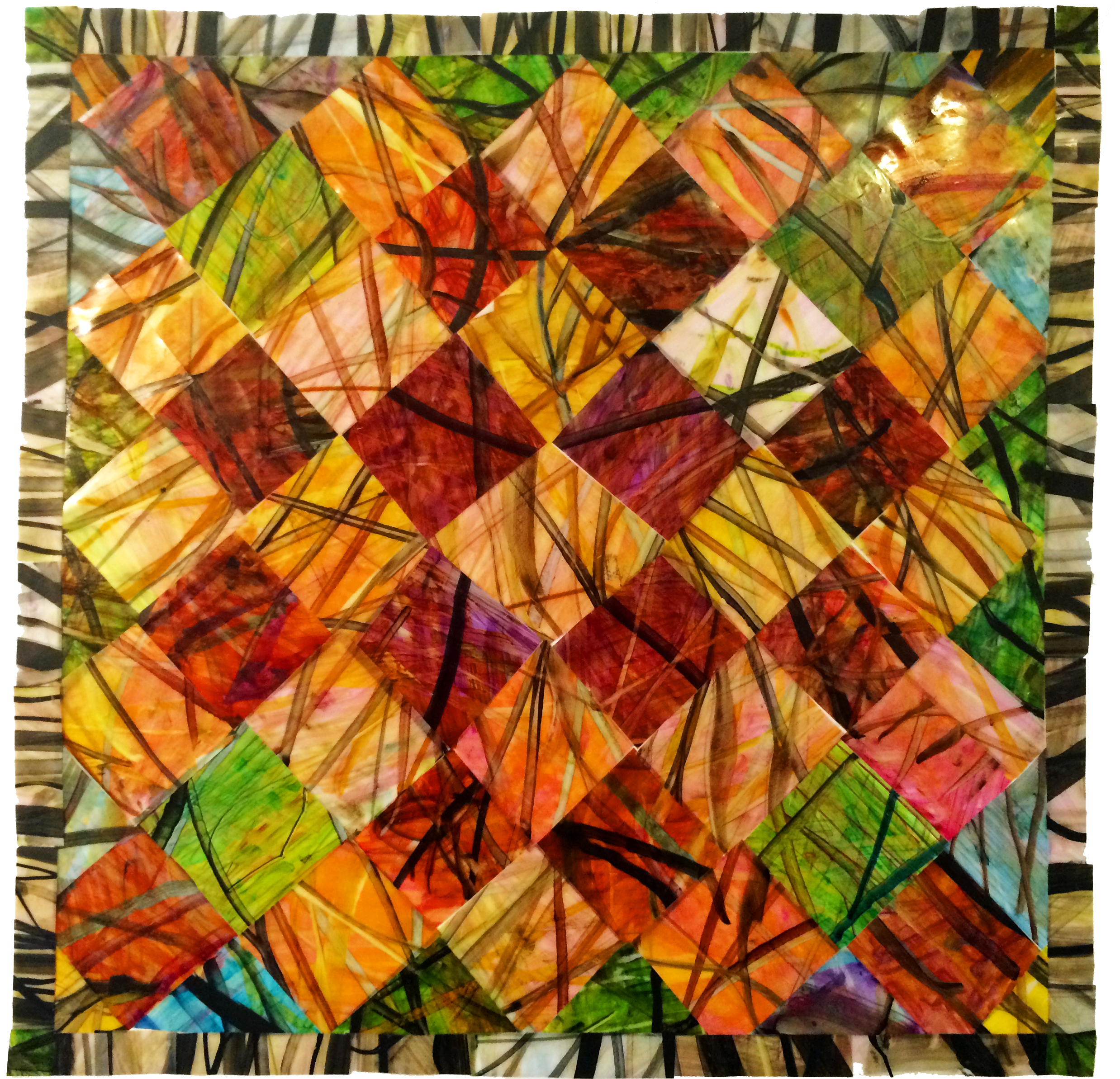 Diamond Square Quilt, 2015, marker on vellum, $500 framed