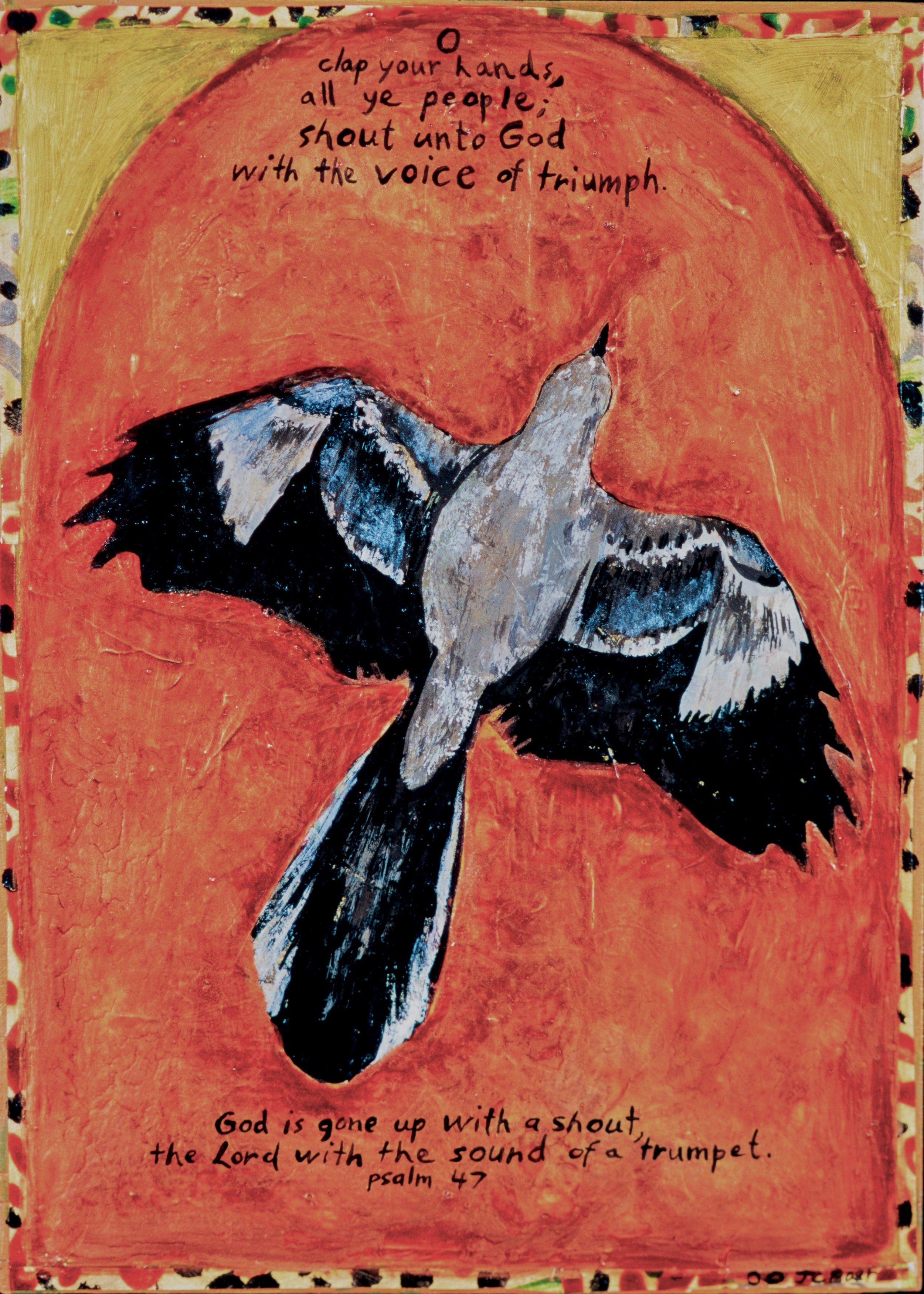 Mockingbird, 2000, 19 ½ x 14 ½, gouache and acrylic on wood panel NFS