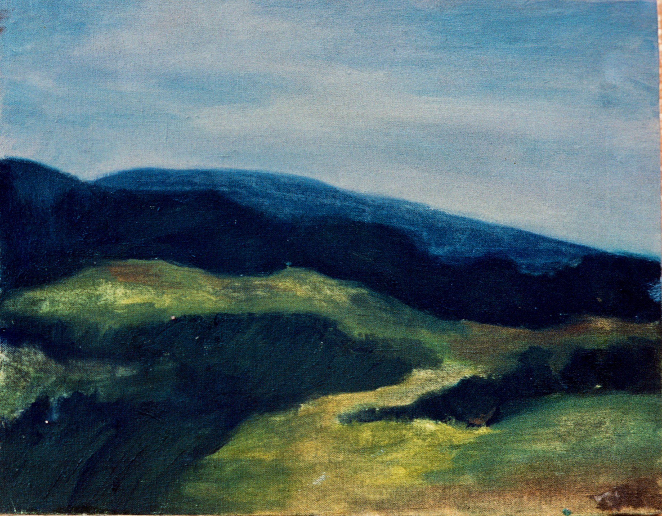 Mountains, 1976, oil on canvas, 8x12", $600