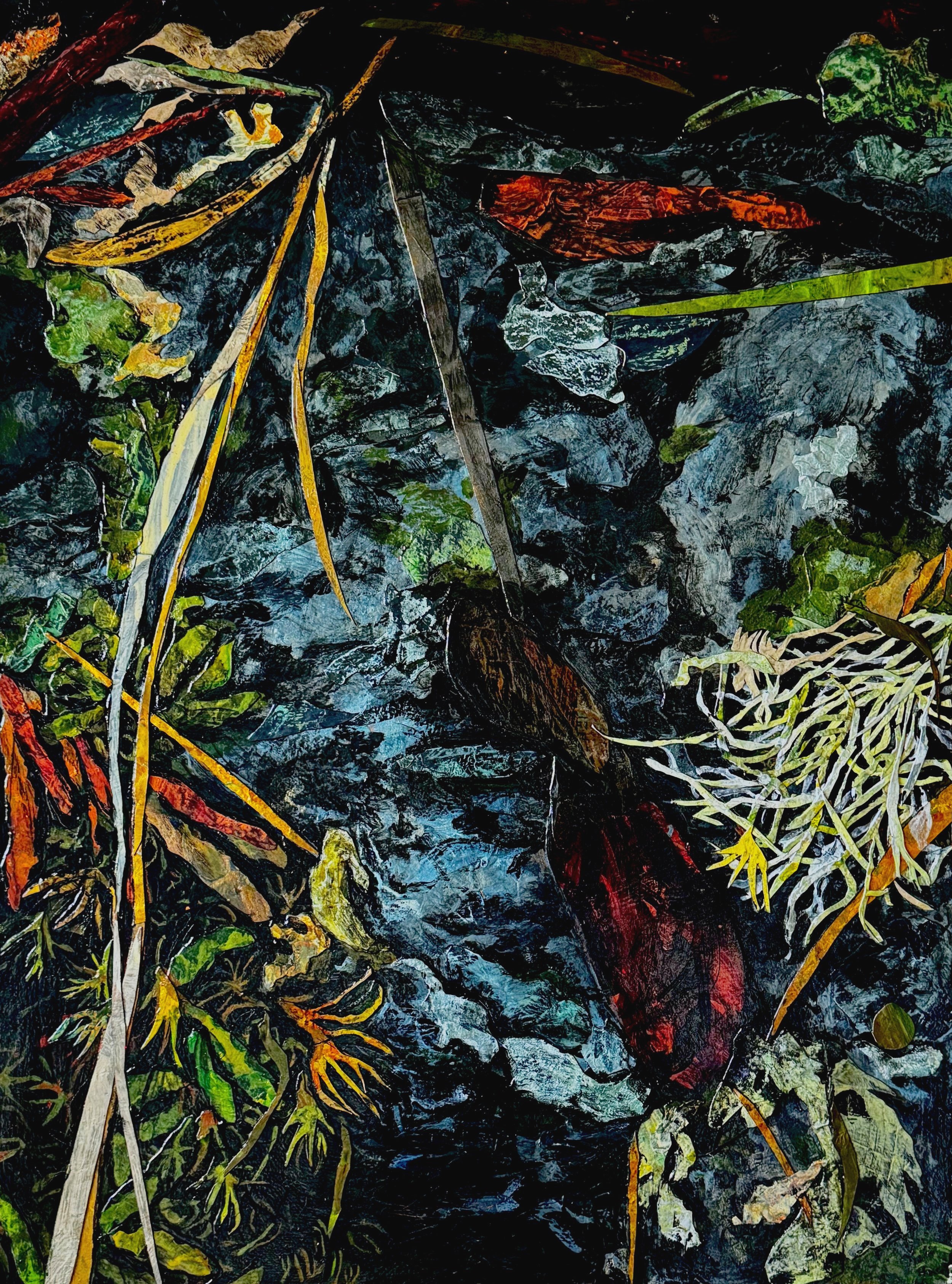 Bigleaf Maple Seed (Acer macrophyllum), 2025, Mixed media on Arches paper, 30x22”, $1800