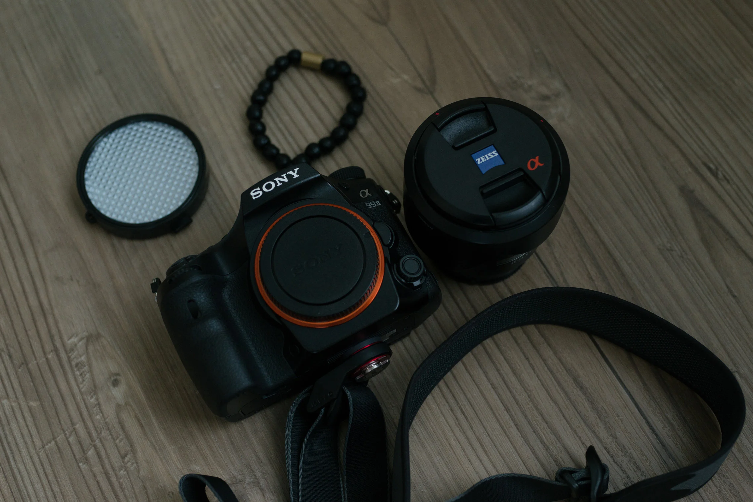 Sony A99ii (body only) with 24mm Carl Zeiss Lens. 