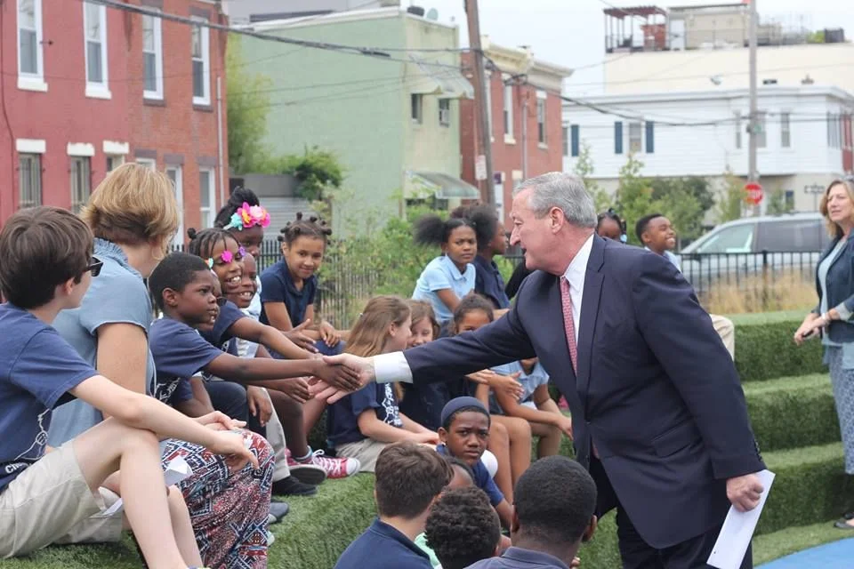 Arthur officially opens new Schoolyard