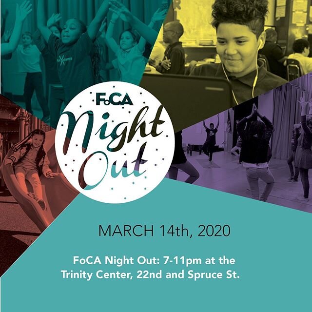 A few days left for our January discount: Buy your ticket to FoCA Night Out by next week and you get $5 off, plus a free mystery raffle prize entry worth $25. Link in bio. #adultsonlyplease #goodbooze #goodfood #raffle #supportphillyschools #supportp