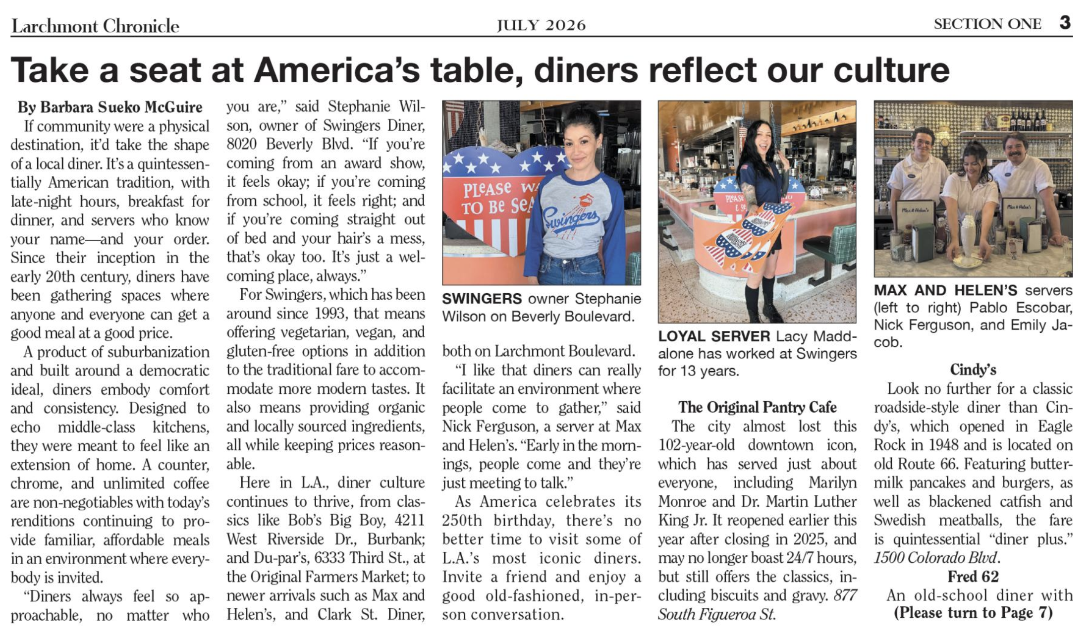 Diners in Los Angeles