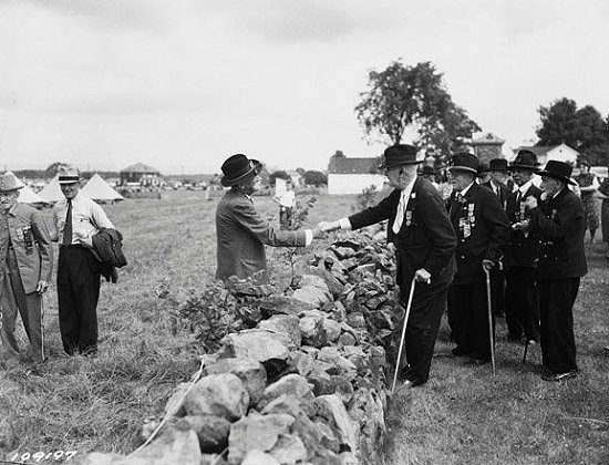 Veterans Shake Hands