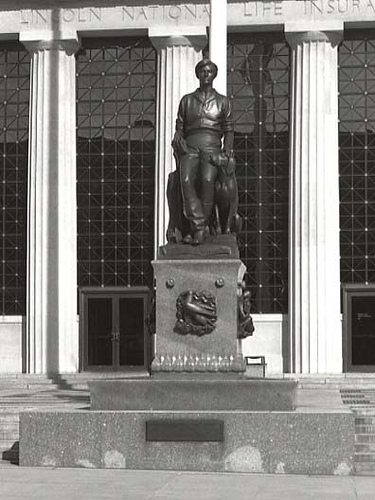 "Abraham Lincoln--The Hoosier Youth" by Paul Manship (photo credit: unknown)
