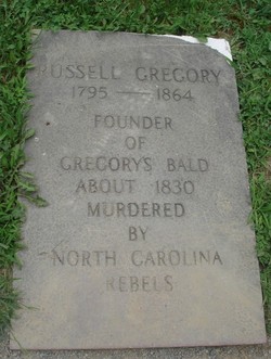  Gregory's grave, located behind the Primitive Baptist Church in Cade's Cove. 