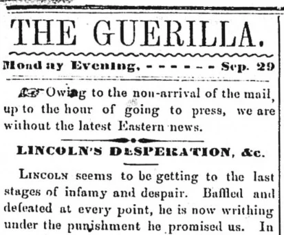The Guerilla: A Confederate Occupation Newspaper