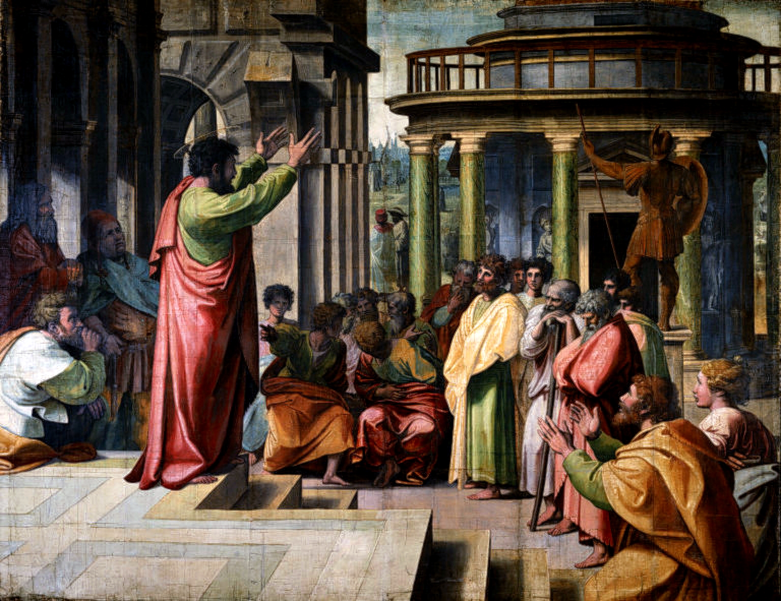 Pablo (Saulo) predicando en Atenas.