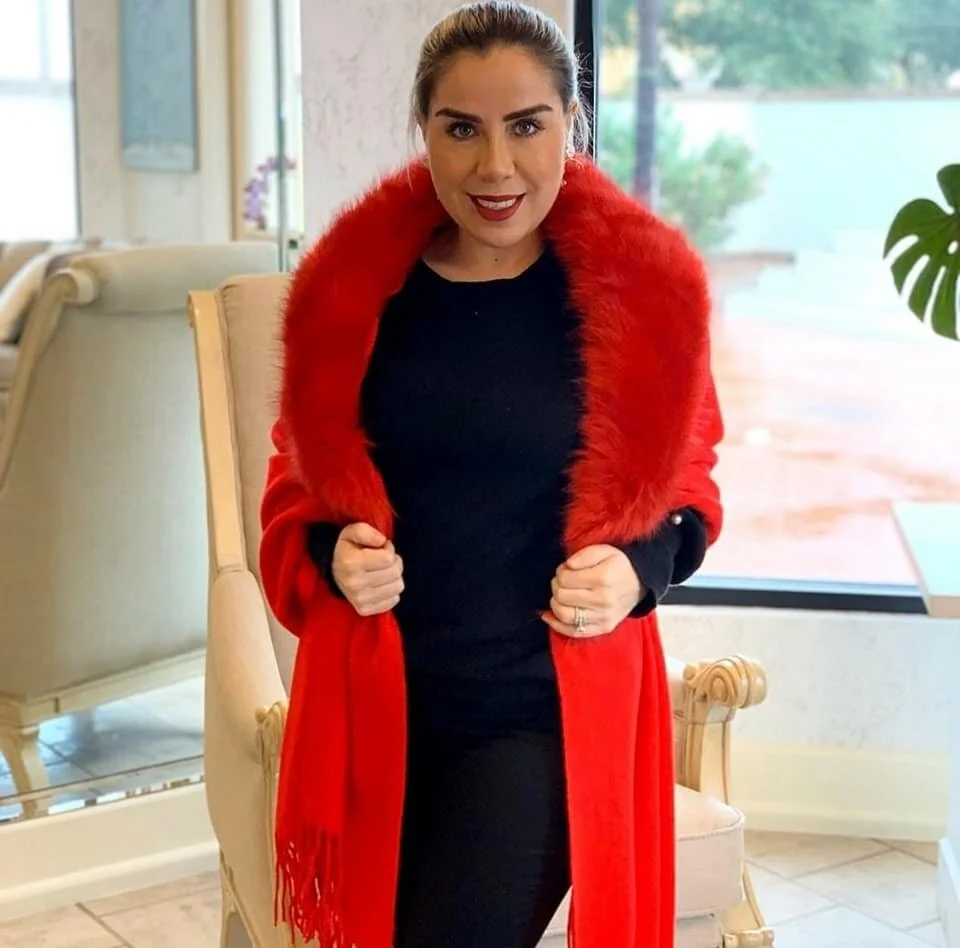 red dress with fur shawl Heirlooms Red & Black Sweater Dress with Fur Shawl girls size 2t