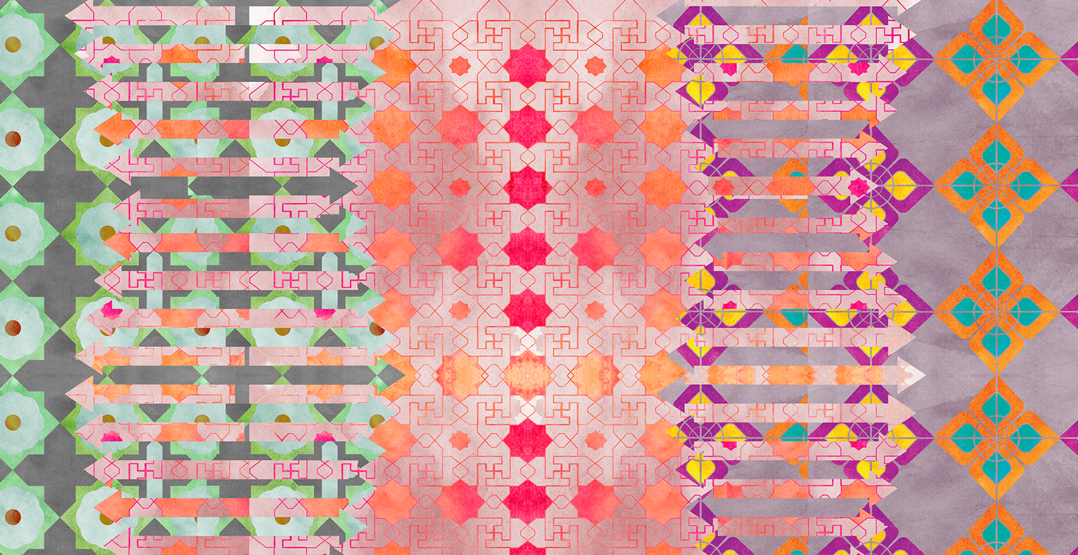 Pattern Migration (detail), Digital Mural