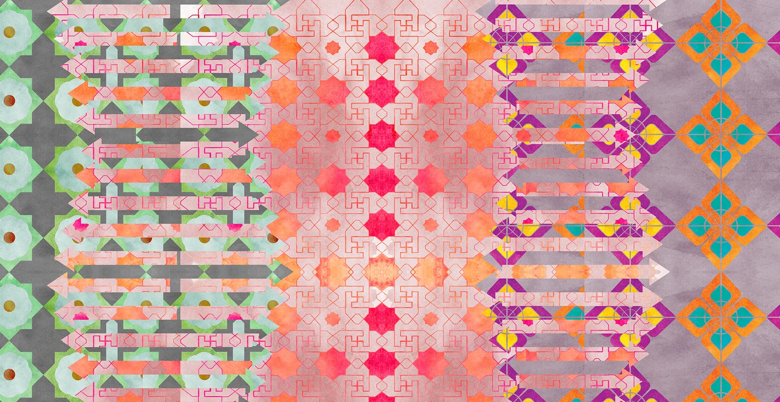 Pattern Migration (detail), Digital Mural