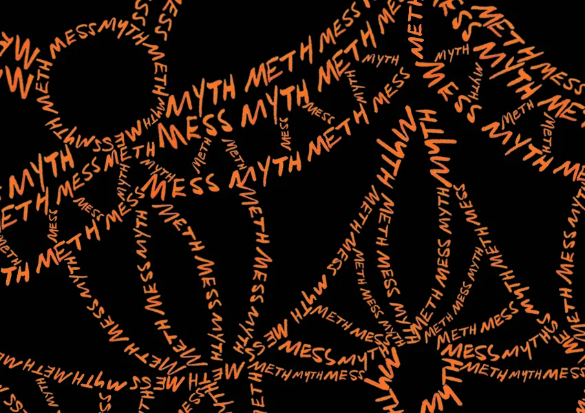 "Myth, Meth, Mess (detail)," Digital C-print, 24" x24"