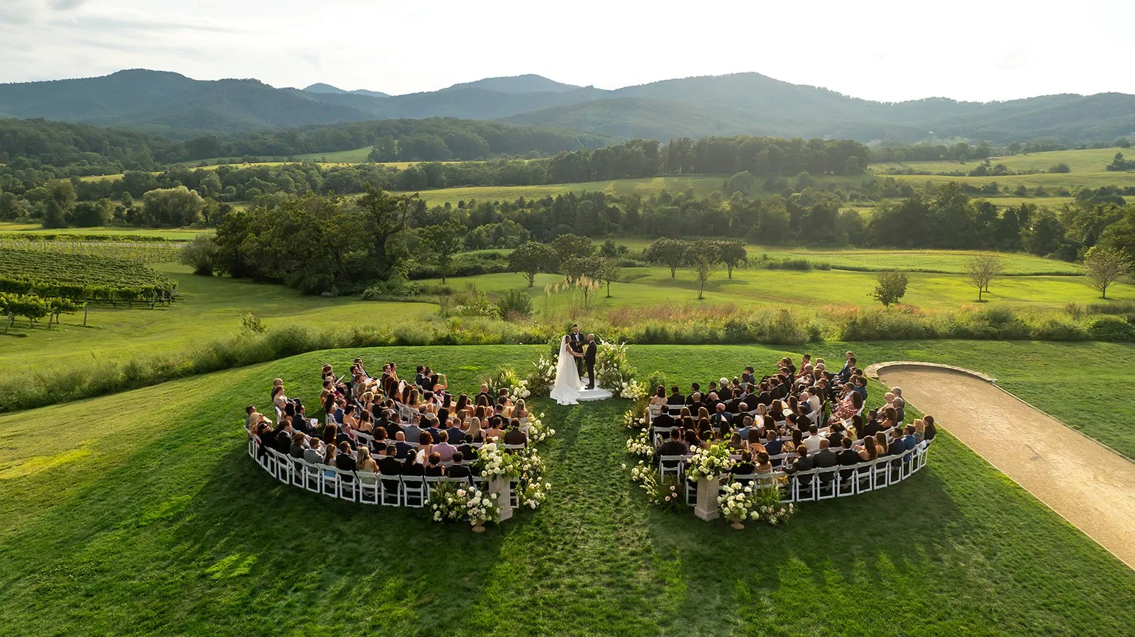 organic outdoor ceremony at pippin hill in charlottesville virginia