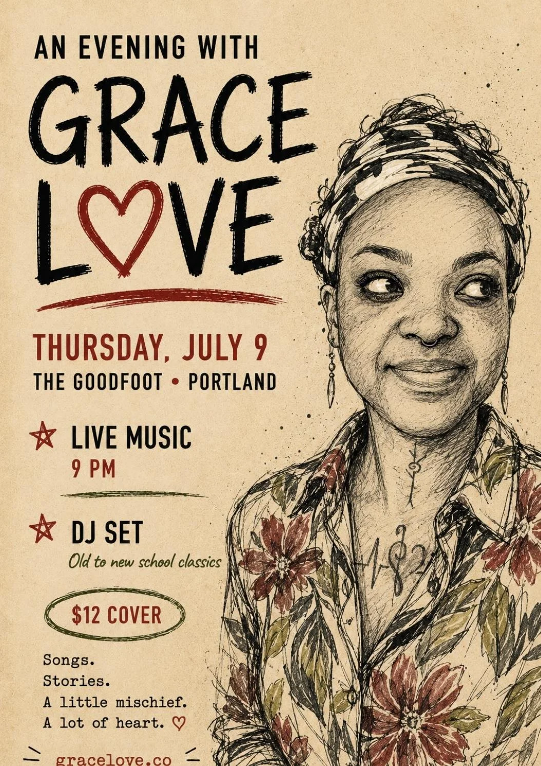 PORTLAND :: the goodfoot lounge w/ Grace Love!