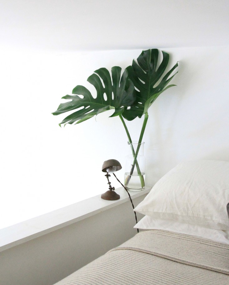 Simple touches of green can create a bold impact in our lives. Make an effort to bring the mana of something green into your bedroom. - Photo credit: Gardenista.com