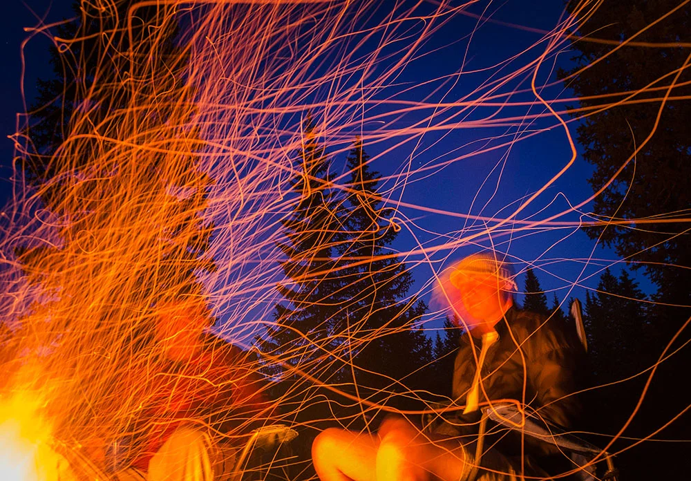 Camp Fire Spark Trails