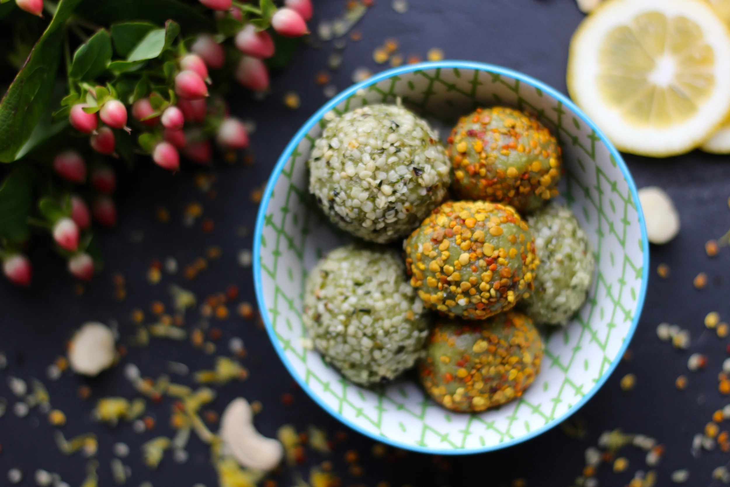 Lemon Matcha Green Tea Balls