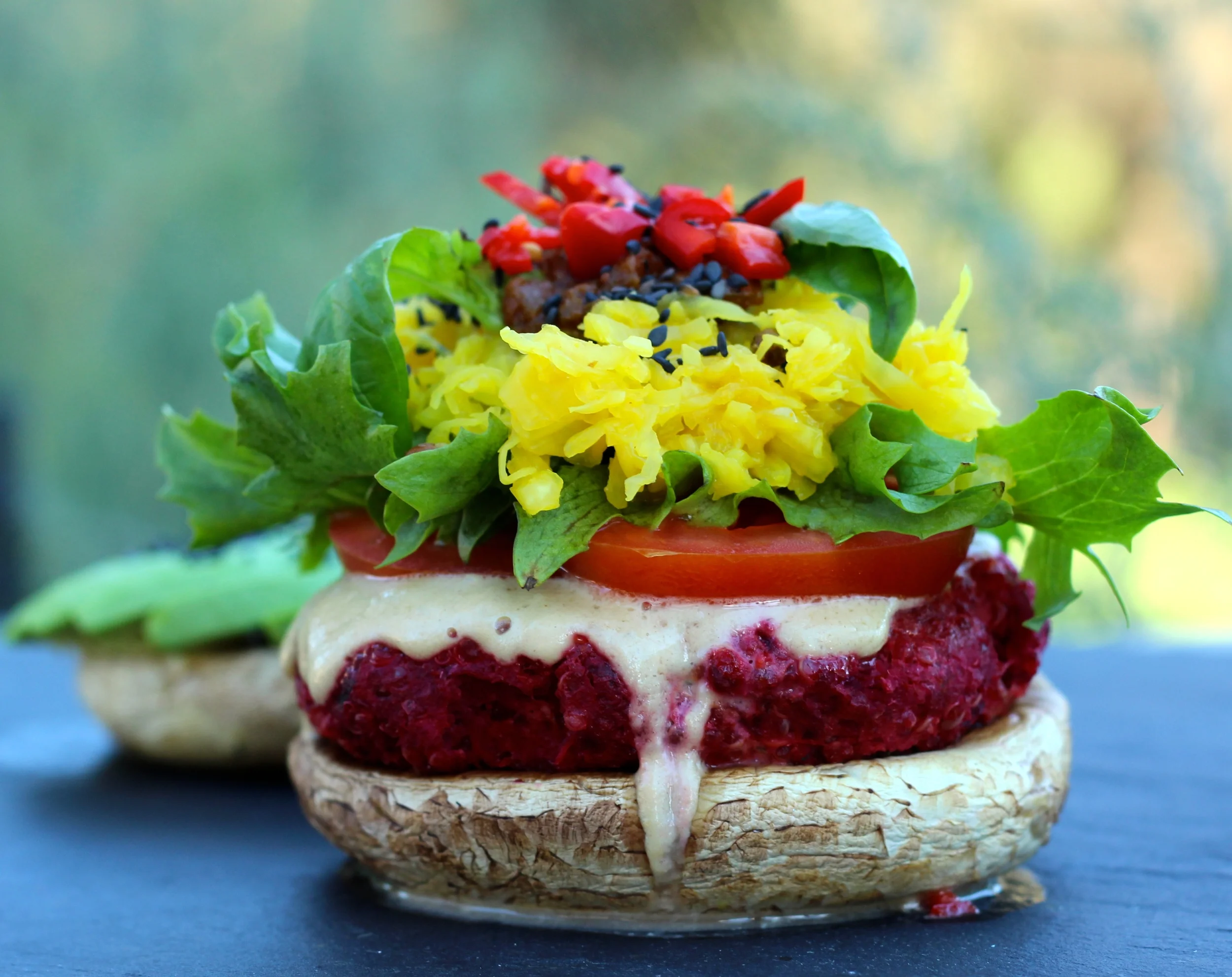 Vegetarian Beetroot, Carrot & Apple Burger