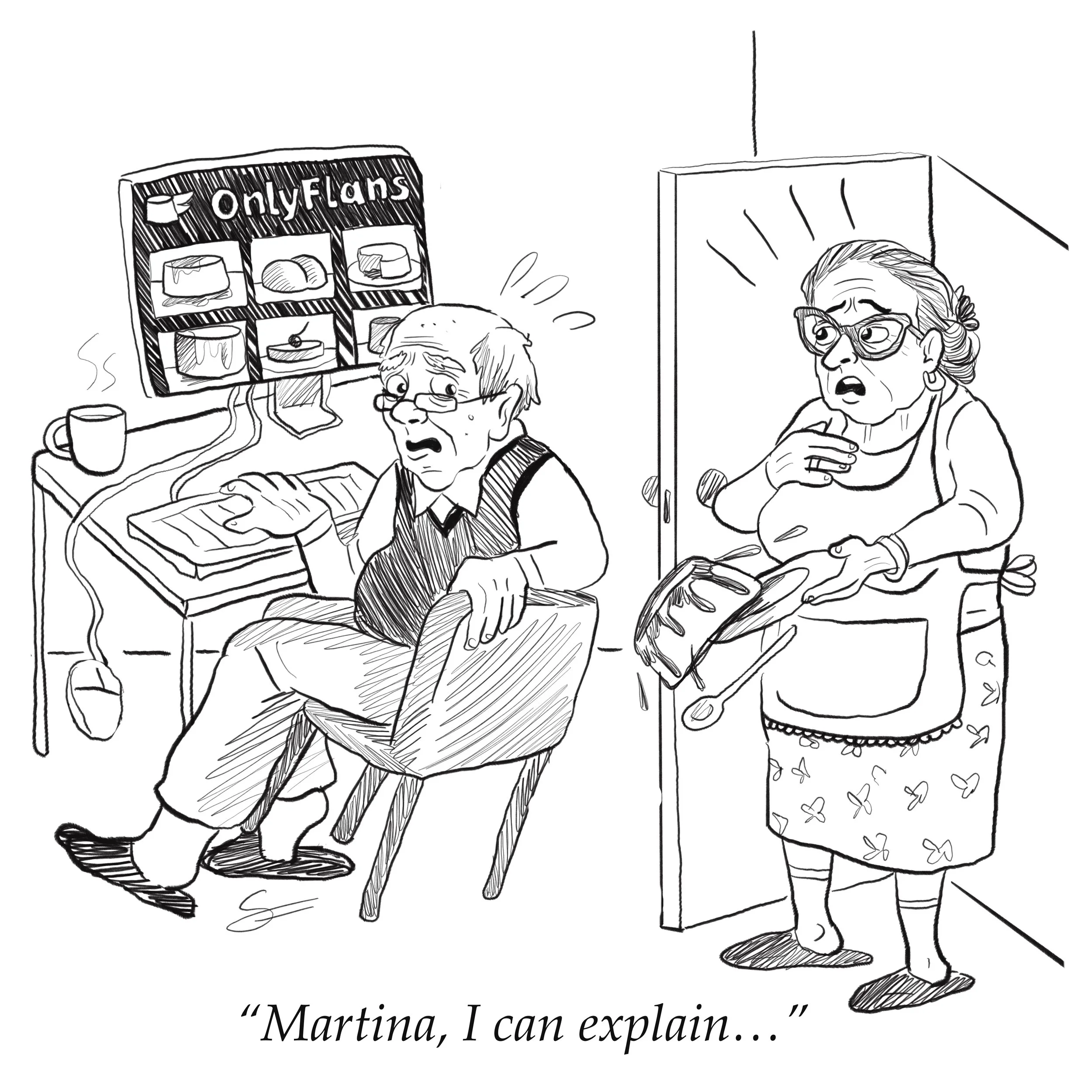 Only Flans New Yorker Cartoon pitch Sarah Firth