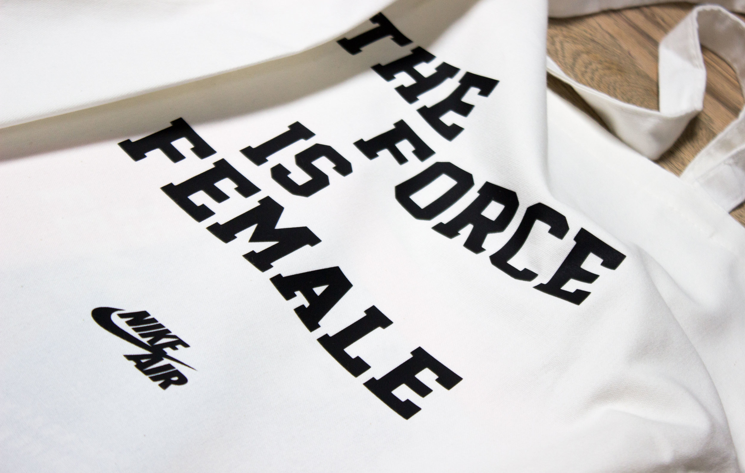 the force is female nike shirt