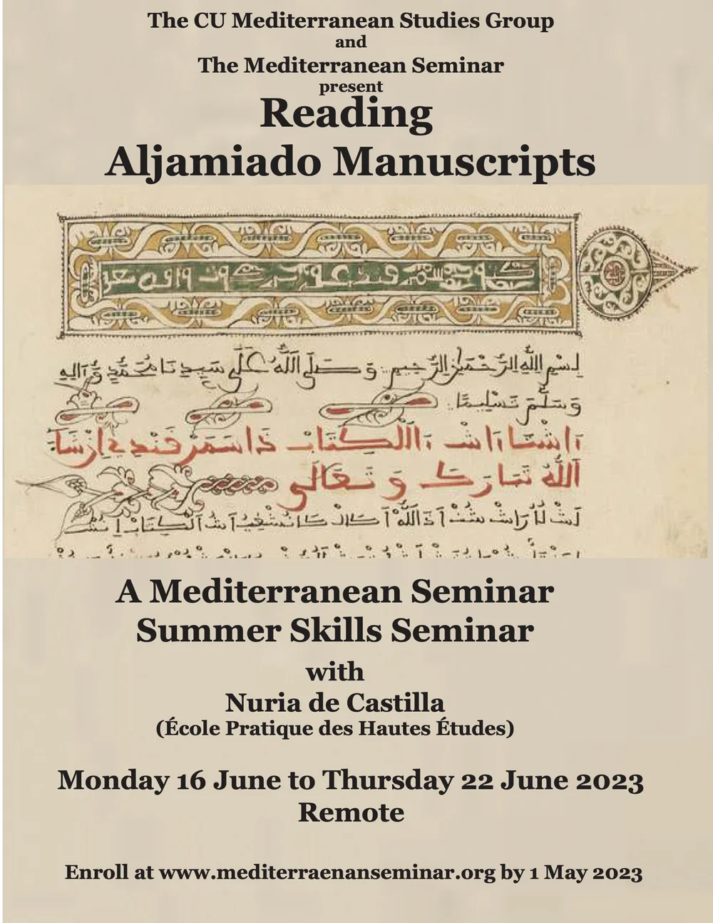 CU Mediterranean Studies Group — The Mediterranean Seminar